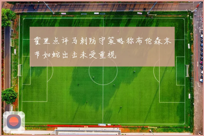 霍里点评马刺防守策略称布伦森末节如蛇出击未受重视